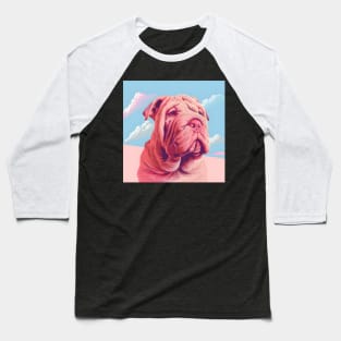 Chinese Crested in 80's Baseball T-Shirt